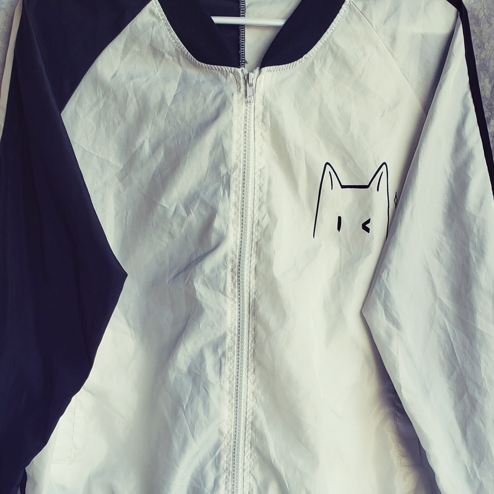 Kids Black and White Raincoat